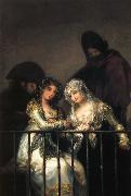 Majas on a Balcony Francisco Goya